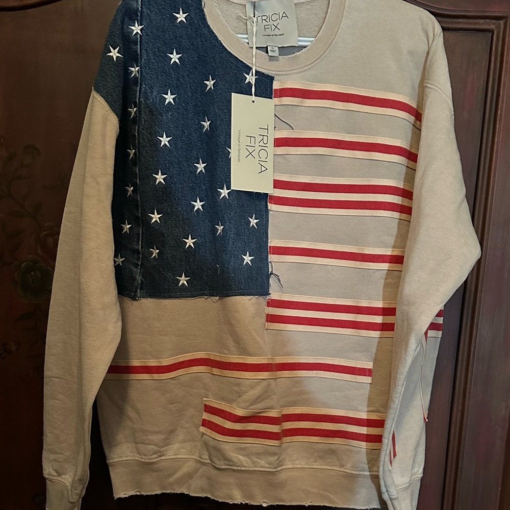 Free People x Tricia Fix Stars and Stripes Pullover